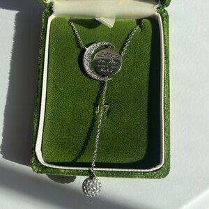 “I Love You to the Moon and Back” Silver Necklace Brand New Women’s NWT